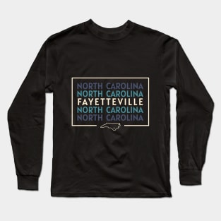 Fayetteville, NC Geometric Repeater Long Sleeve T-Shirt